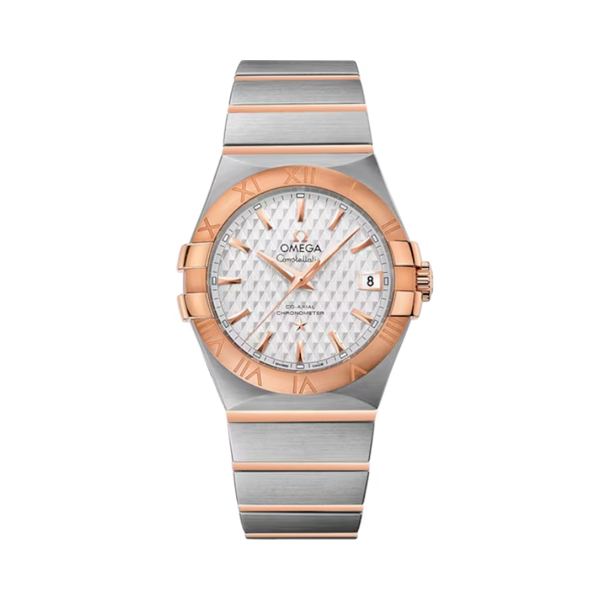 CONSTELLATION 35 MM STAINLESS STEEL - RED GOLD WITH SILVER DIAL