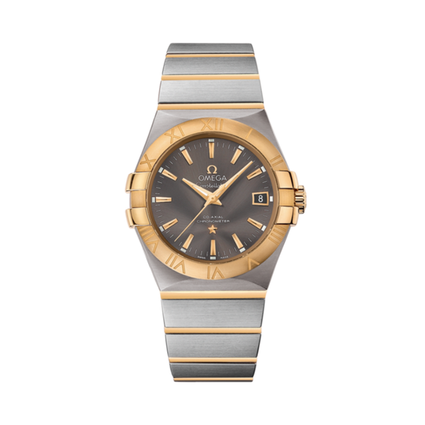 CONSTELLATION 35 MM STAINLESS STEEL - YELLOW GOLD WITH GREY DIAL