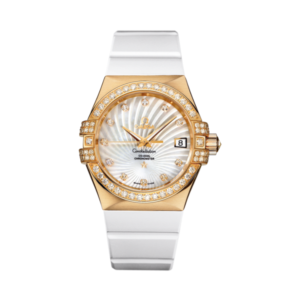 CONSTELLATION 35 MM YELLOW GOLD WITH MOTHER OF PEARL DIAL