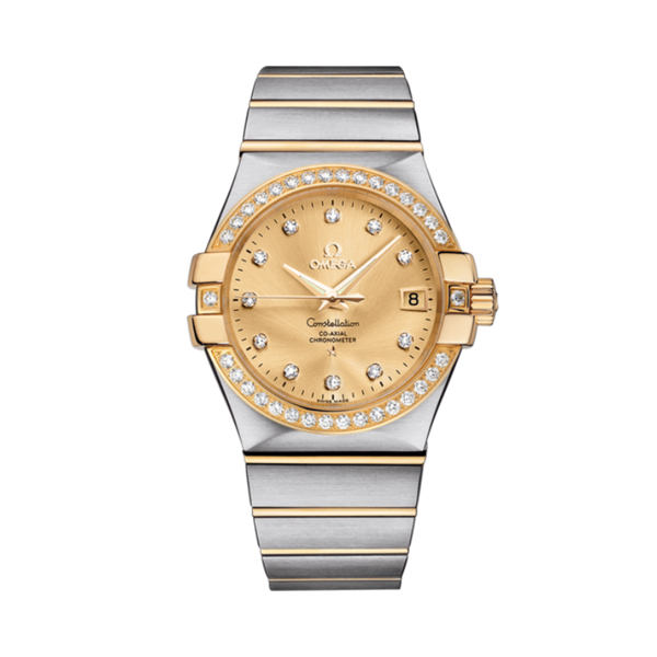 CONSTELLATION 35 MM STAINLESS STEEL - YELLOW GOLD WITH YELLOW DIAL