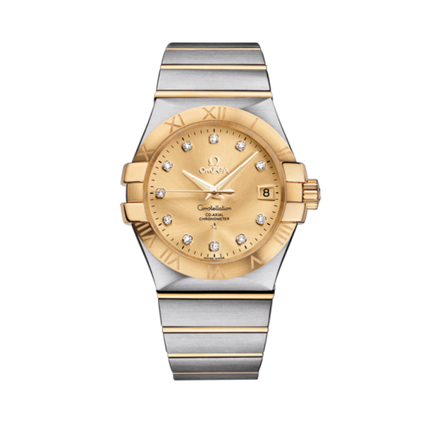 CONSTELLATION 35 MM STAINLESS STEEL - YELLOW GOLD WITH YELLOW DIAL