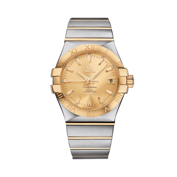 CONSTELLATION 35 MM STAINLESS STEEL - YELLOW GOLD WITH YELLOW DIAL