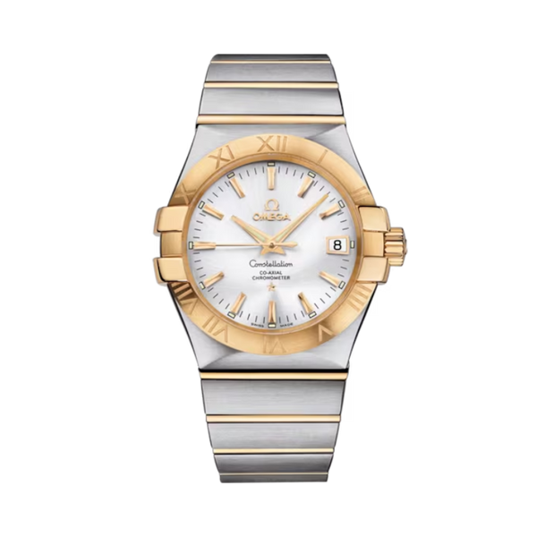 CONSTELLATION 35 MM STAINLESS STEEL - YELLOW GOLD WITH SILVER DIAL