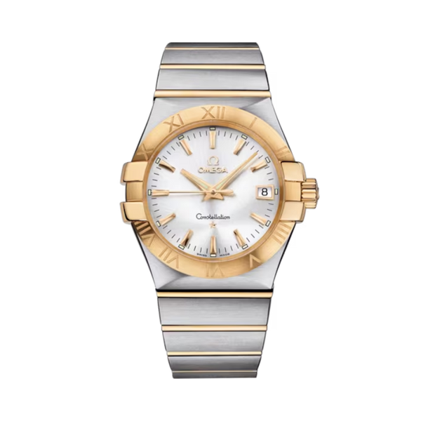 CONSTELLATION 35 MM STAINLESS STEEL - YELLOW GOLD WITH SILVER DIAL