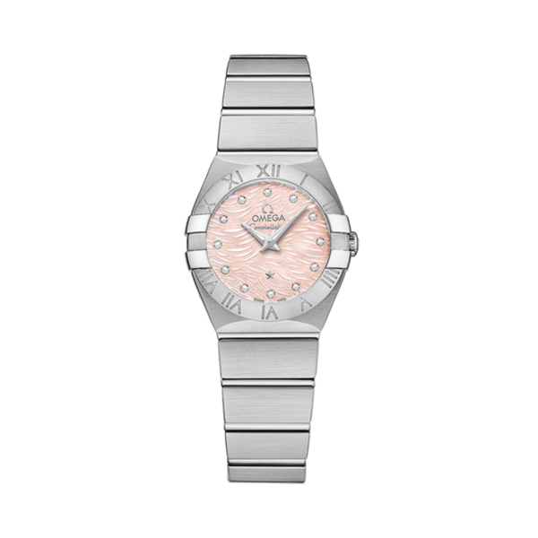 CONSTELLATION 24 MM WHITE GOLD WITH PINK MOTHER OF PEARL DIAL