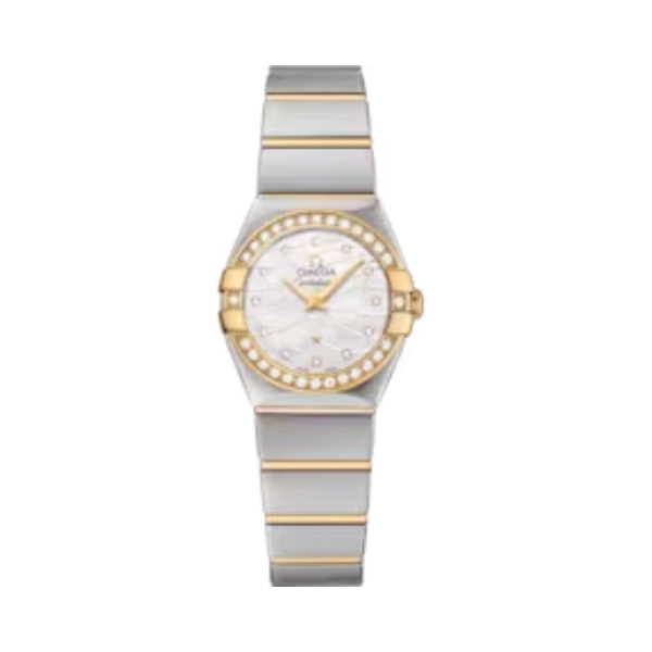 CONSTELLATION 24 MM STAINLESS STEEL - YELLOW GOLD WITH MOTHER OF PEARL DIAL