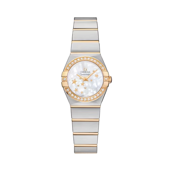 CONSTELLATION 24 MM STAINLESS STEEL - YELLOW GOLD WITH MOTHER OF PEARL DIAL
