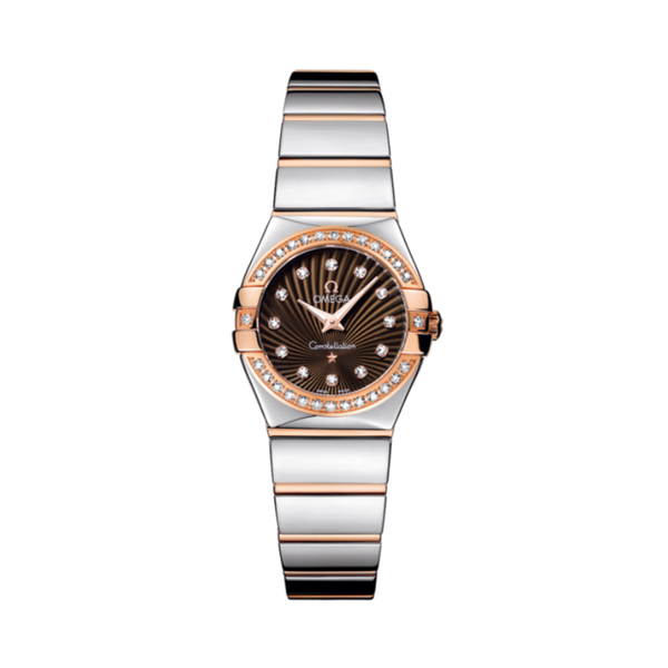 CONSTELLATION 24 MM STAINLESS STEEL - RED GOLD WITH BROWN DIAL