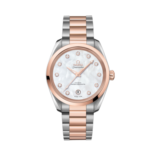 SEAMASTER AQUA TERRA 150M 38 MM STAINLESS STEEL - SEDNA™ GOLD WITH MOTHER OF PEARL DIAL DIAL