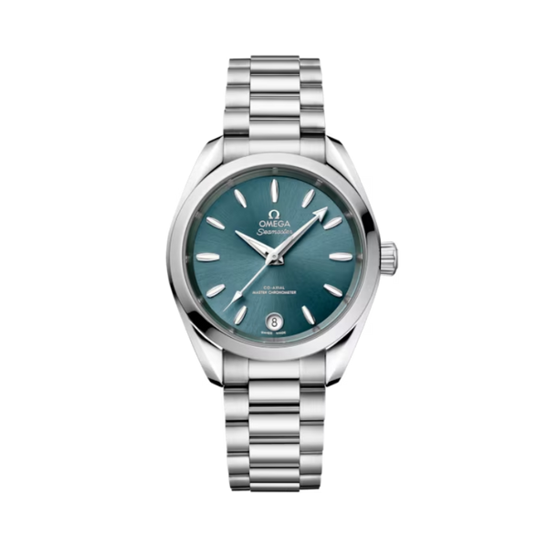 SEAMASTER AQUA TERRA SHADES 34 MM STAINLESS STEEL WITH LAGOON GREEN DIAL