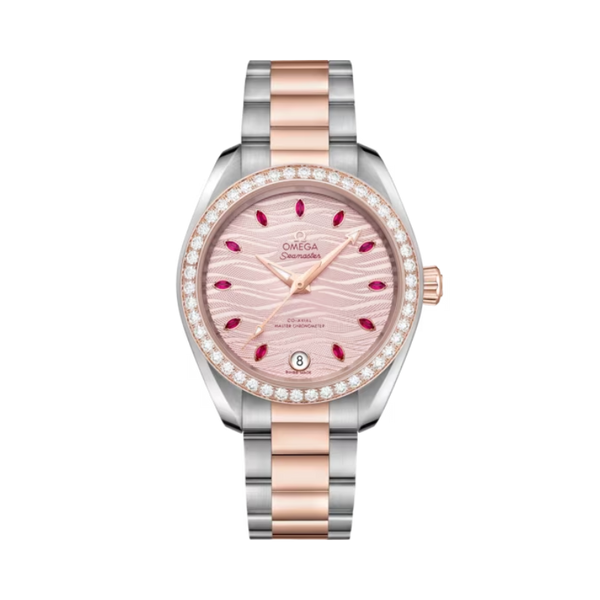 SEAMASTER AQUA TERRA 150M 34 MM STAINLESS STEEL - SEDNA™ GOLD WITH PINK DIAL