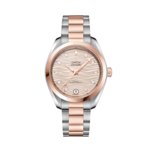 SEAMASTER AQUA TERRA 150M 34 MM STAINLESS STEEL - SEDNA™ GOLD WITH GREY DIAL