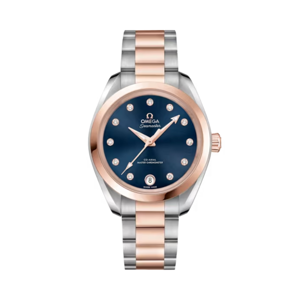 SEAMASTER AQUA TERRA 150M 34 MM STAINLESS STEEL - SEDNA™ GOLD WITH BLUE DIAL