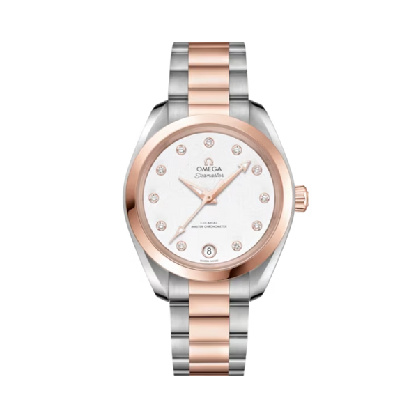SEAMASTER AQUA TERRA 150M 34 MM STAINLESS STEEL - SEDNA™ GOLD WITH WHITE DIAL