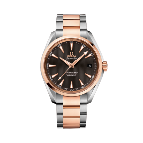 SEAMASTER AQUA TERRA 150M 41 MM STAINLESS STEEL - RED GOLD WITH GREY DIAL