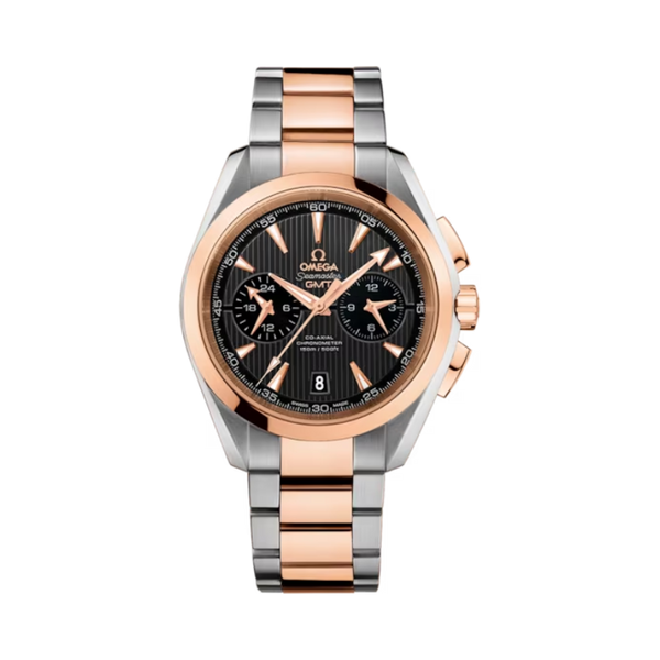 SEAMASTER AQUA TERRA 150M GMT 43 MM STAINLESS STEEL - RED GOLD WITH GREY DIAL
