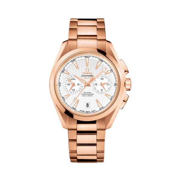 SEAMASTER AQUA TERRA 150M GMT 43 MM RED GOLD WITH SILVER DIAL