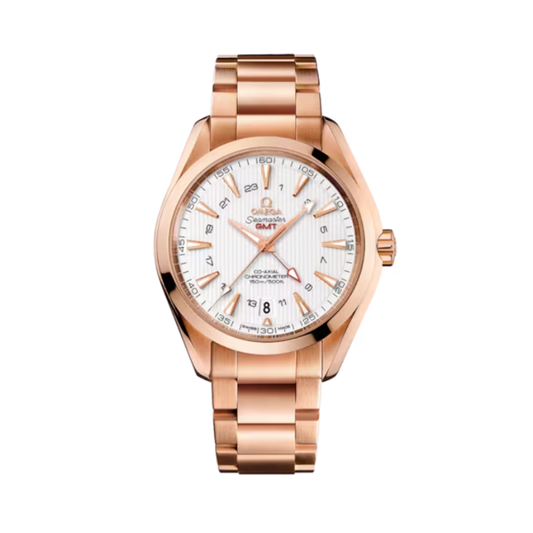 SEAMASTER AQUA TERRA 150M GMT 43 MM RED GOLD WITH SILVER DIAL