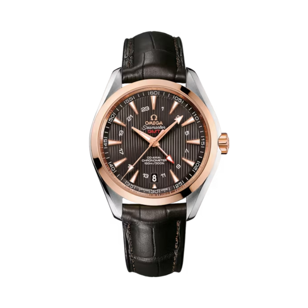 SEAMASTER AQUA TERRA 150M GMT 43 MM STAINLESS STEEL - RED GOLD WITH GREY DIAL
