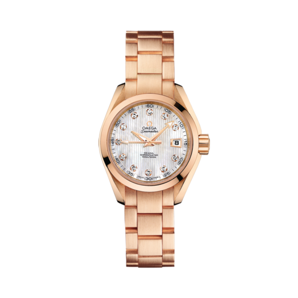 SEAMASTER AQUA TERRA 150M 30 MM RED GOLD WITH MOTHER OF PEARL DIAL