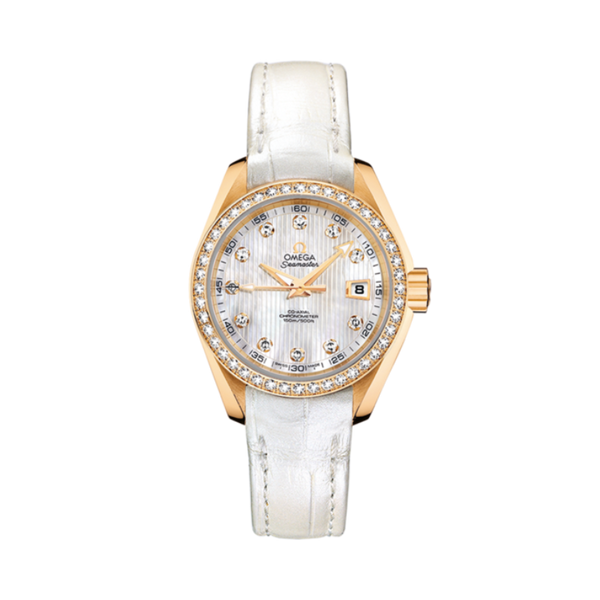 SEAMASTER AQUA TERRA 150M 30 MM YELLOW GOLD WITH MOTHER OF PEARL DIAL