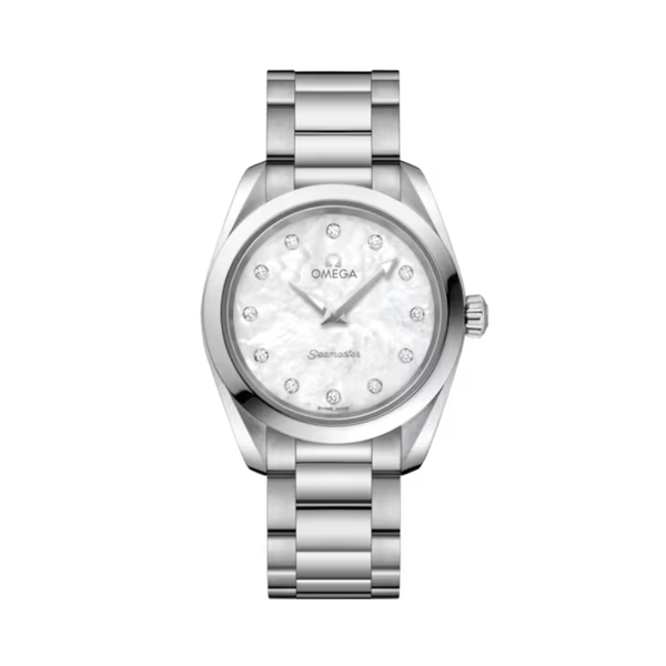 SEAMASTER AQUA TERRA 150M 28 MM STAINLESS STEEL WITH MOTHER OF PEARL DIAL