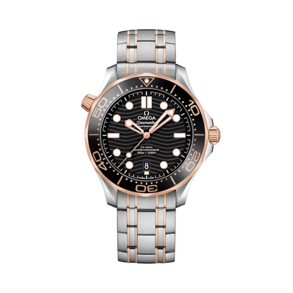 SEAMASTER DIVER 300M 42 MM STAINLESS STEEL - SEDNA™ GOLD WITH BLACK DIAL