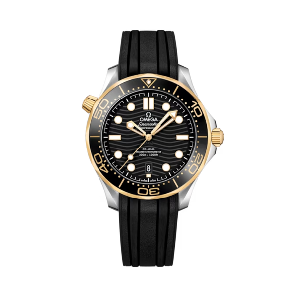 SEAMASTER DIVER 300M 42 MM STAINLESS STEEL - YELLOW GOLD WITH BLACK DIAL