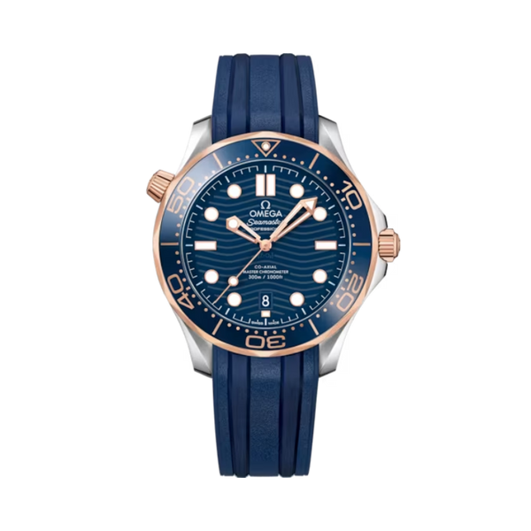 SEAMASTER DIVER 300M 42 MM STAINLESS STEEL - SEDNA™ GOLD WITH BLUE DIAL