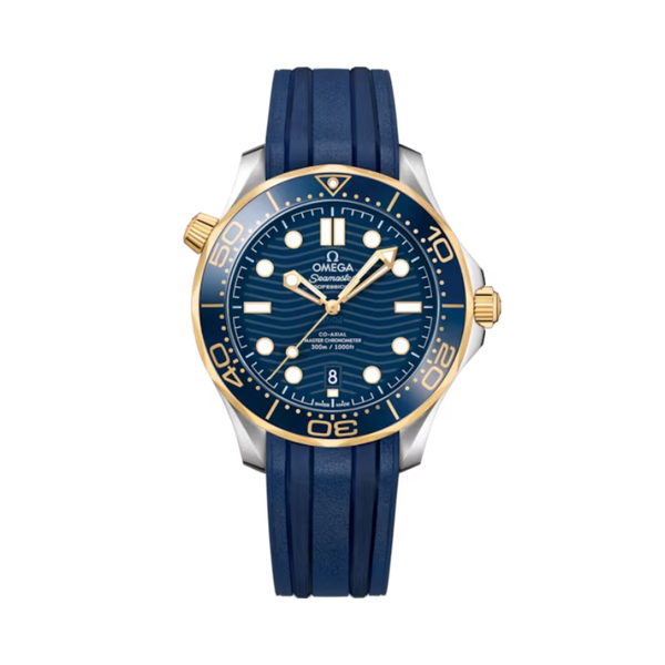 SEAMASTER DIVER 300M 42 MM STAINLESS STEEL - YELLOW GOLD WITH BLUE DIAL