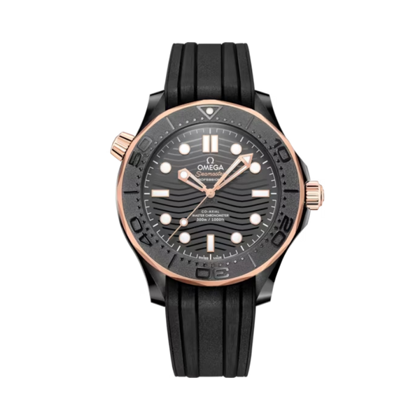 SEAMASTER DIVER 300M 43 MM BLACK CERAMIC - SEDNA™ GOLD WITH BLACK DIAL