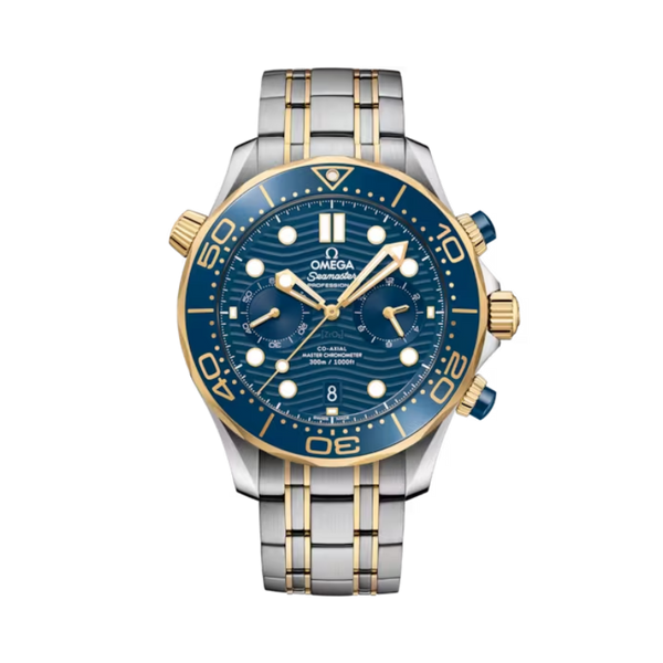 SEAMASTER DIVER 300M 44 MM STAINLESS STEEL - YELLOW GOLD WITH BLUE DIAL