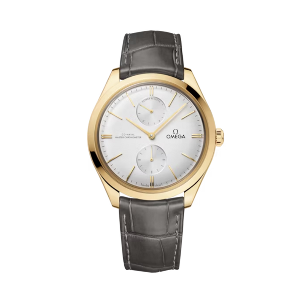 DE VILLE TRÉSOR 40 MM YELLOW GOLD WITH SILVER DIAL