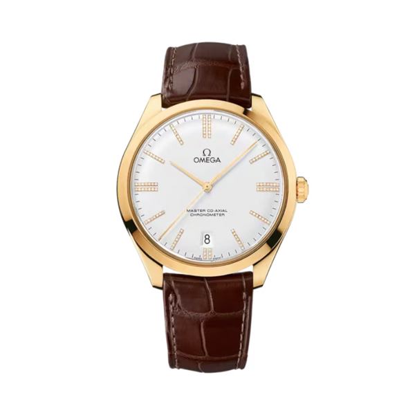 DE VILLE TRÉSOR 40 MM YELLOW GOLD WITH SILVER DIAL