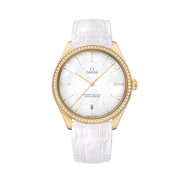 DE VILLE TRÉSOR 40 MM YELLOW GOLD WITH MOTHER OF PEARL DIAL
