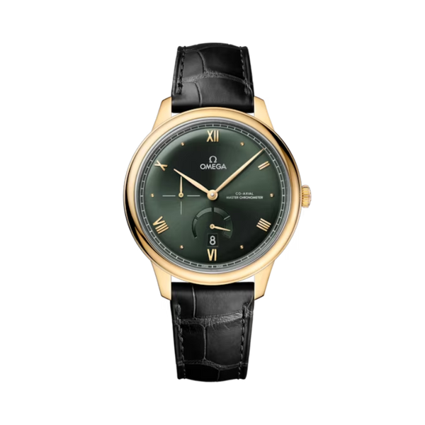 DE VILLE PRESTIGE 41 MM YELLOW GOLD WITH GREEN DIAL