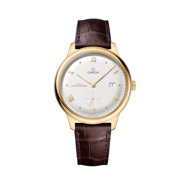 DE VILLE PRESTIGE 41 MM YELLOW GOLD WITH SILVER DIAL