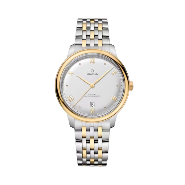 DE VILLE PRESTIGE 40 MM STAINLESS STEEL - YELLOW GOLD WITH SILVER DIAL