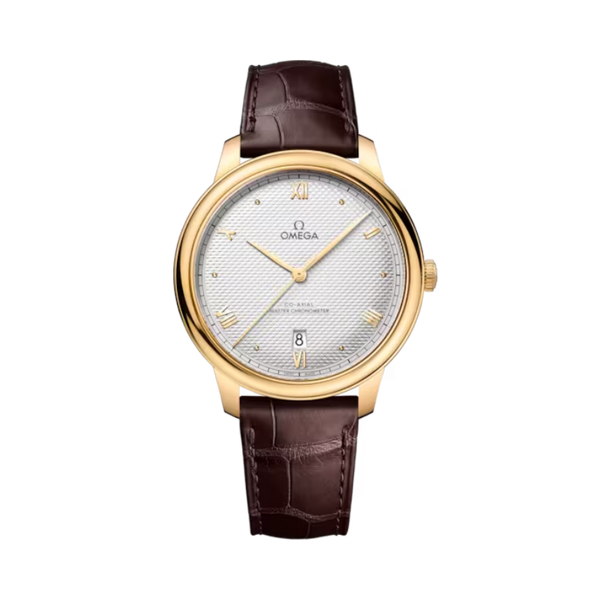 DE VILLE PRESTIGE 40 MM YELLOW GOLD WITH SILVER DIAL