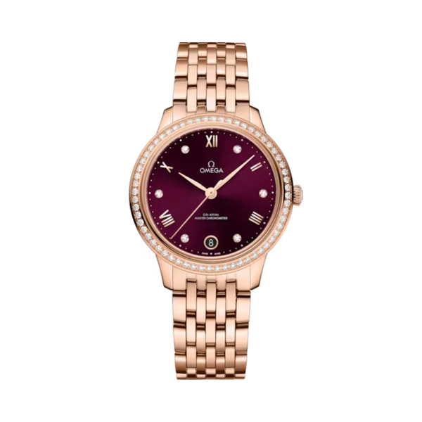 DE VILLE PRESTIGE 34 MM SEDNA™ GOLD WITH RED DIAL