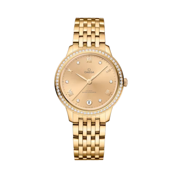 DE VILLE PRESTIGE 34 MM YELLOW GOLD WITH YELLOW DIAL