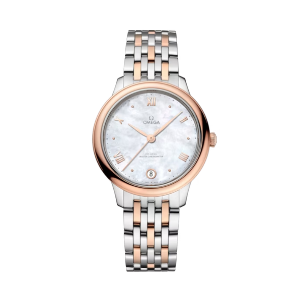 DE VILLE PRESTIGE 34 MM STAINLESS STEEL - SEDNA™ GOLD WITH MOTHER OF PEARL DIAL