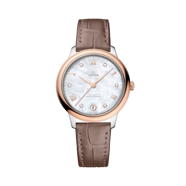 DE VILLE PRESTIGE 34 MM STAINLESS STEEL - SEDNA™ GOLD WITH MOTHER OF PEARL DIAL