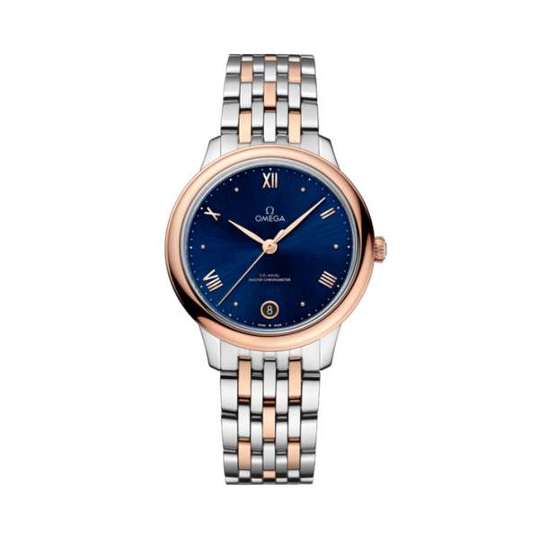 DE VILLE PRESTIGE 34 MM STAINLESS STEEL - SEDNA™ GOLD WITH BLUE DIAL