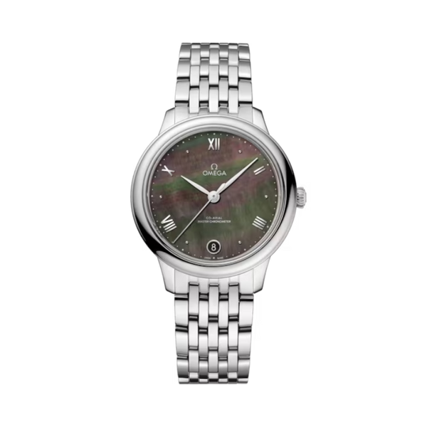 DE VILLE PRESTIGE 34 MM STAINLESS STEEL WITH GREY MOTHER OF PEARL DIAL