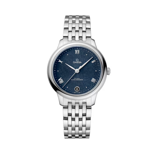 DE VILLE PRESTIGE 34 MM STAINLESS STEEL WITH BLUE DIAL