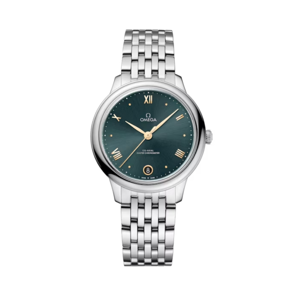 DE VILLE PRESTIGE 34 MM STAINLESS STEEL WITH GREEN DIAL