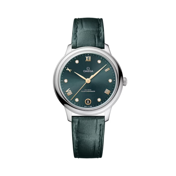 DE VILLE PRESTIGE 34 MM STAINLESS STEEL WITH GREEN DIAL