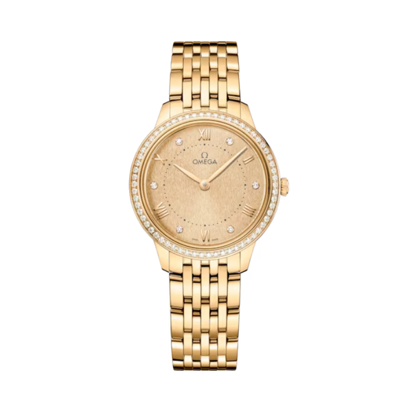 DE VILLE PRESTIGE 30 MM YELLOW GOLD WITH YELLOW DIAL
