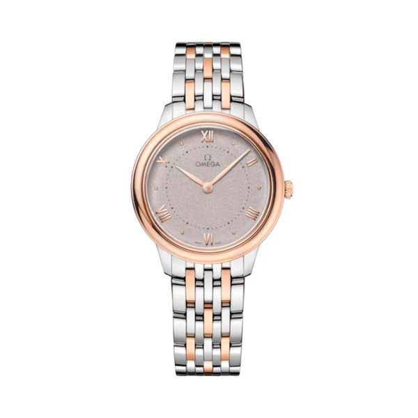 DE VILLE PRESTIGE 30 MM STAINLESS STEEL - SEDNA™ GOLD WITH SILVER DIAL